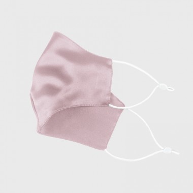 Suede Rose & White Double-Sided 22 Momme Silk Face Mask UK
