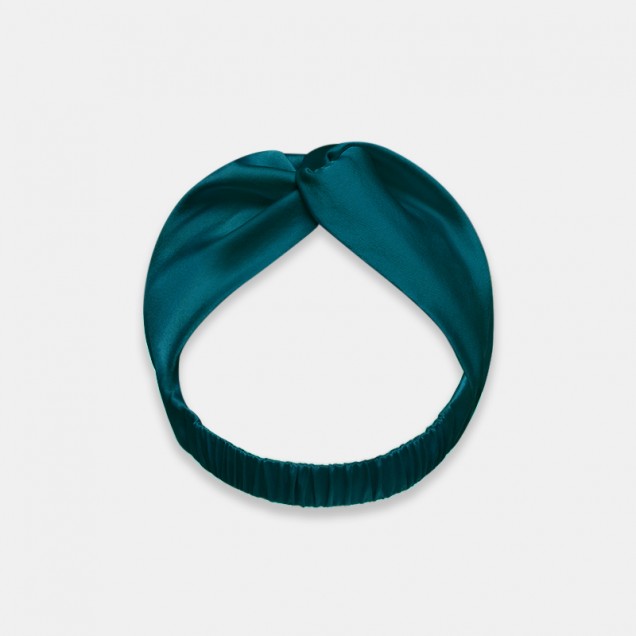 Teal Mulberry Silk Headband UK Teal Mulberry Silk Headband UK