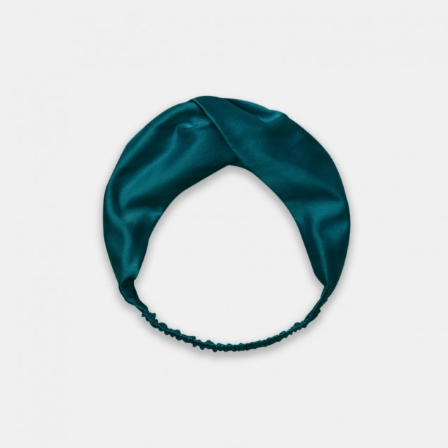 Teal Mulberry Silk Headband UK Teal Mulberry Silk Headband UK