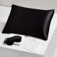 Two Piece Silk Gift Set Black Pillowcase & Eye Mask UK Two Piece Silk Gift Set Black Pillowcase & Eye Mask UK