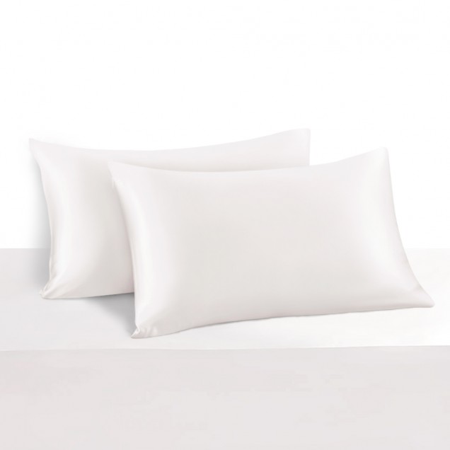 White 22 Momme Mulberry Silk Pillowcase with Hidden Zipper UK White 22 Momme Mulberry Silk Pillowcase with Hidden Zipper UK