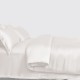 White 3 PCS 22 Momme Mulberry Silk Duvet Cover Set UK White 3 PCS 22 Momme Mulberry Silk Duvet Cover Set UK