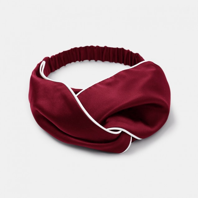 Wine & Ivory Silk Headband UK Wine & Ivory Silk Headband UK