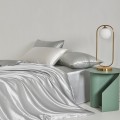 The breathable silk material of my bedding keeps me cool and comfortable during the night.